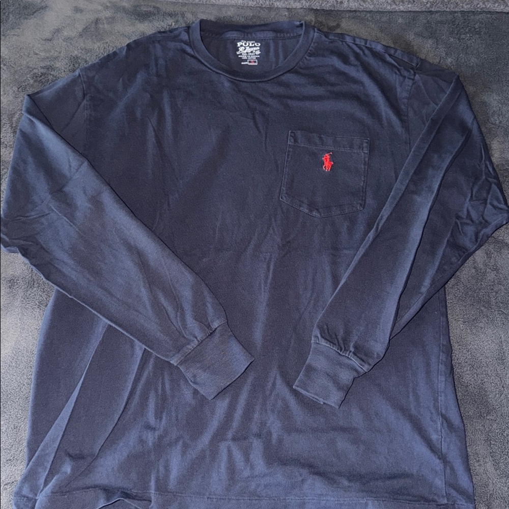Polo by Ralph Lauren Navy Long Sleeve Tee